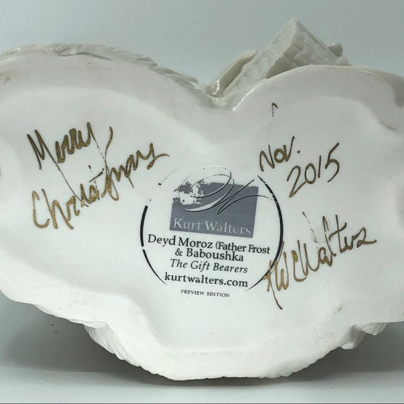 SOLD Father Frost & Babushka White Porcelain Figurine - Picture 9 of 16